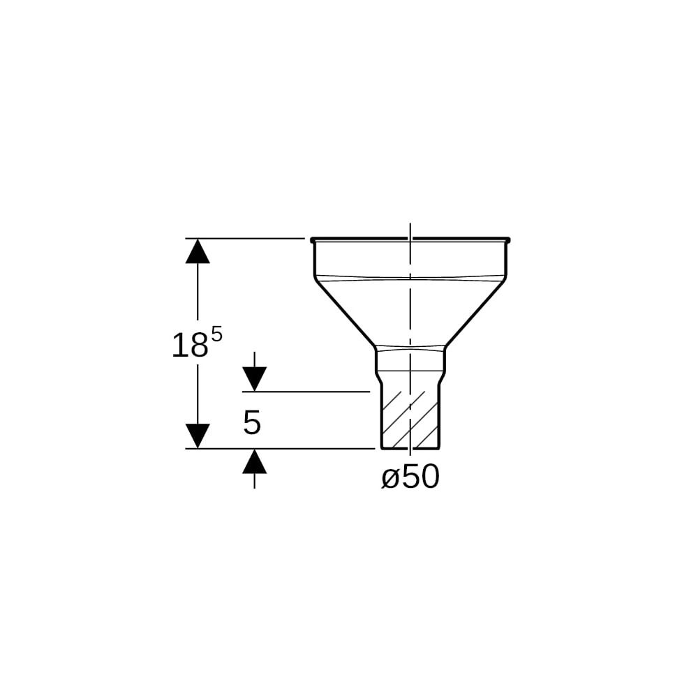 Geberit Trichter oval Außendurchmesser 50mm, Schwarz... GEBERIT-352379161 4025416057888 (Abb. 7)