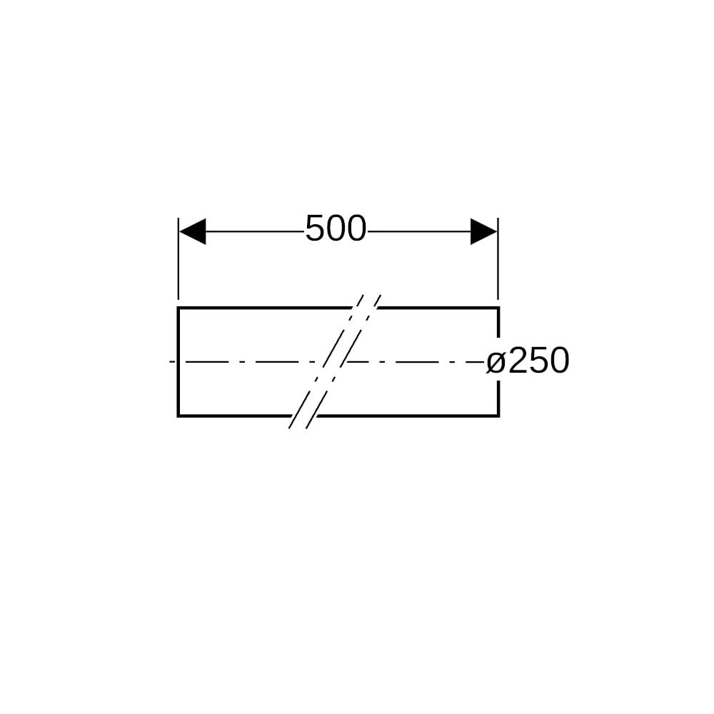 Geberit PE Rohr DN 250 Außendurchmesser 250mm Innendurchmesser 230,6mm Wandstärke 9,... GEBERIT-371050160 4025416490722 (Abb. 6)