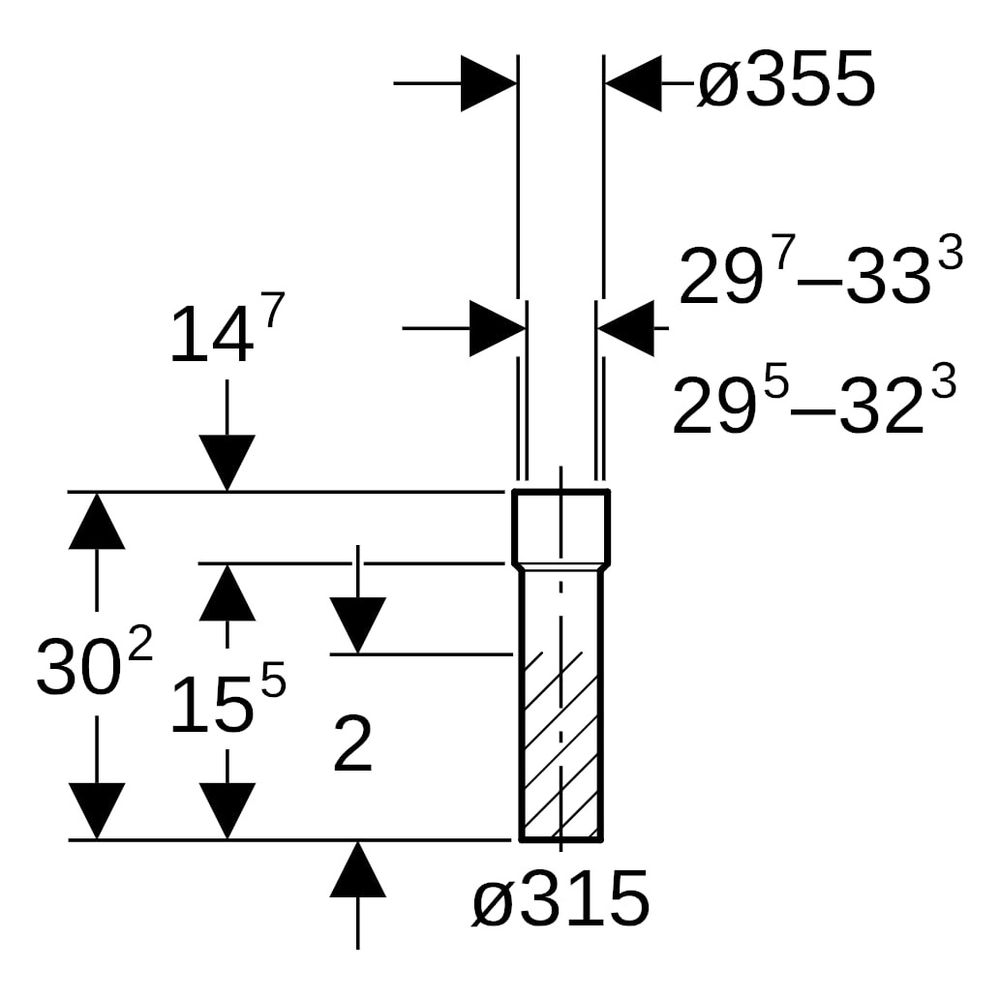 Geberit PE Übergangsstutzen mit Schrumpfmuffe Außendurchmesser 315mm, 372550161... GEBERIT-372550161 4025416036746 (Abb. 6)