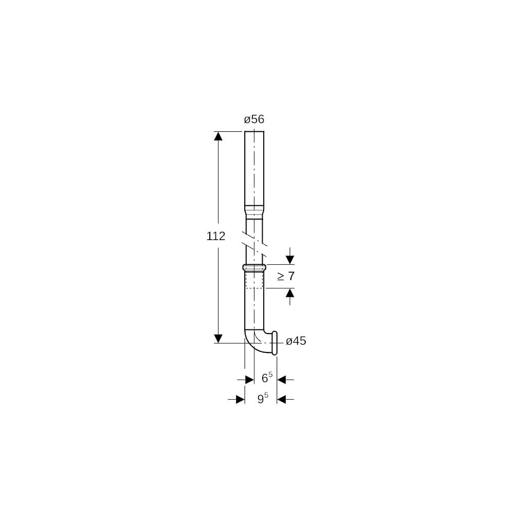 Geberit Set Spülbogen 90 Grad ausziehbar Außendurchmesser 56mm... GEBERIT-119698161 4025416008781 (Abb. 5)