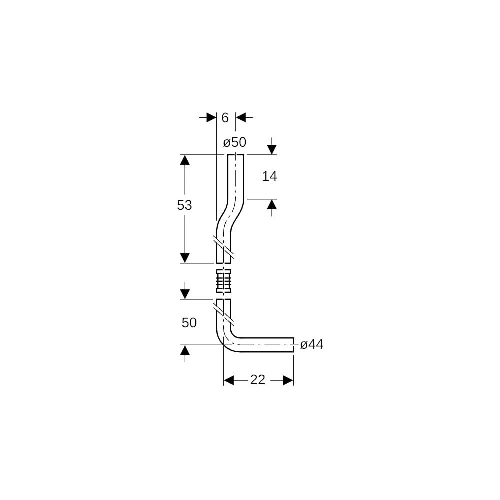 Geberit Spülbogenset 90 Grad gekröpft Außendurchmesser 50mm, Alpinweiß... GEBERIT-118100111 4025416007333 (Abb. 5)