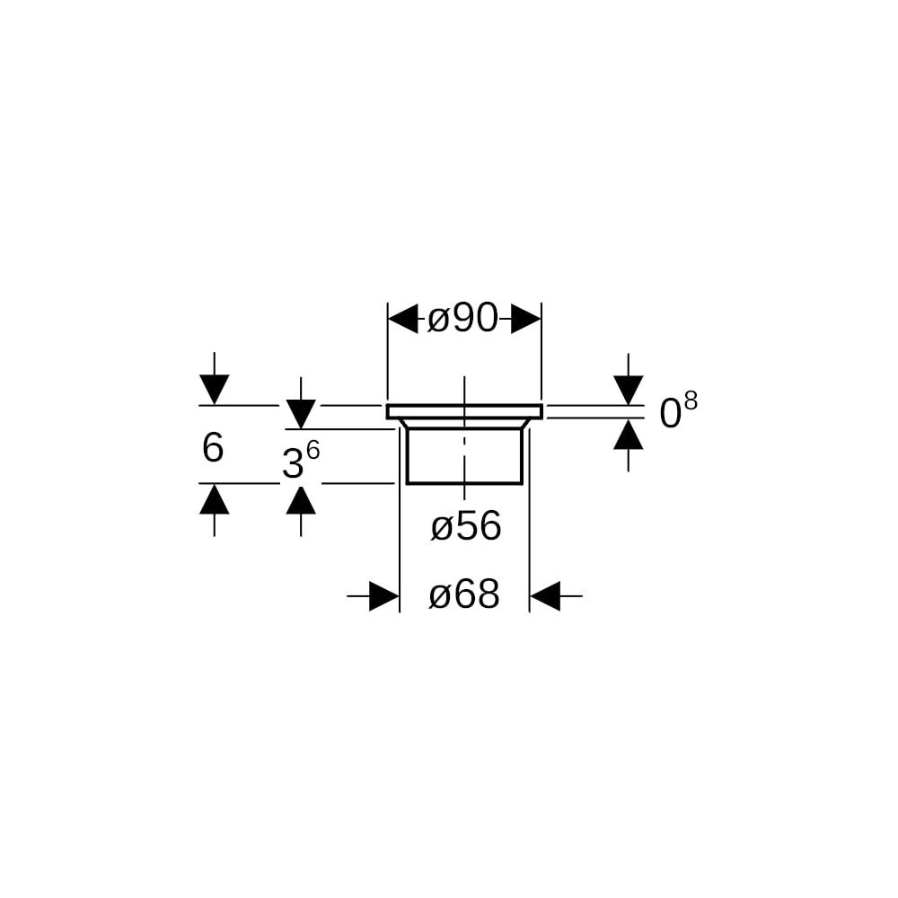 Geberit PE Vorschweißbund Außendurchmesser 56mm... GEBERIT-363744161 4025416025221 (Abb. 5)