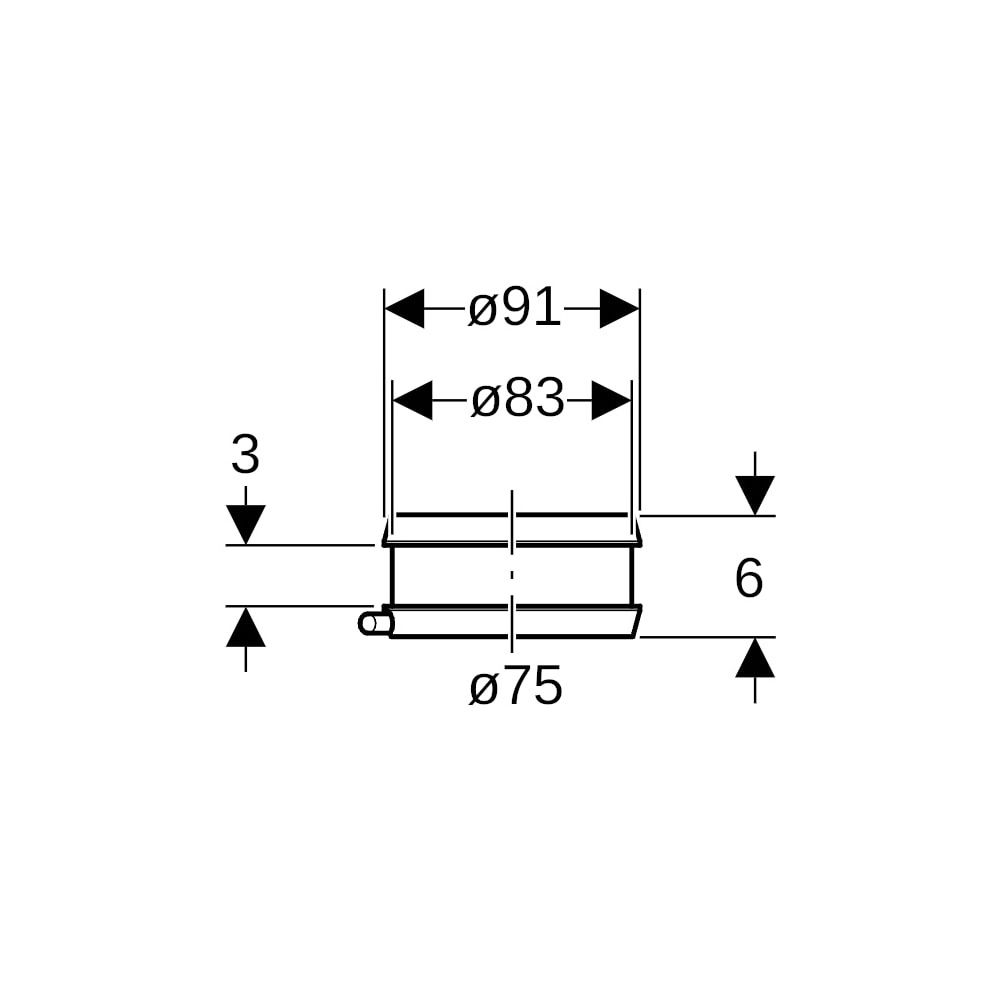 Geberit Elektroschweißband für Fixpunkt d 75mm, d1 83mm... GEBERIT-365776161 4025416028048 (Abb. 7)