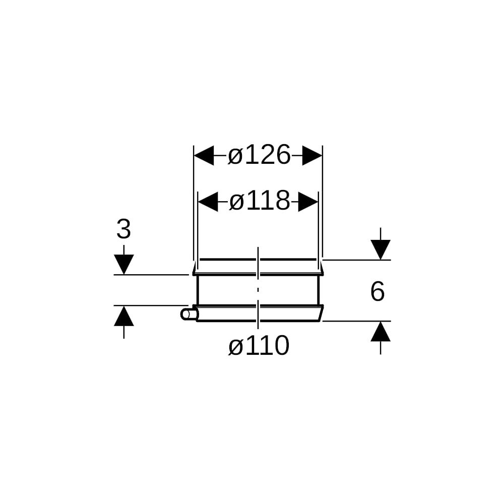 Geberit Elektroschweißband für Fixpunkt d 110mm, d1 118mm... GEBERIT-367776161 4025416032243 (Abb. 7)