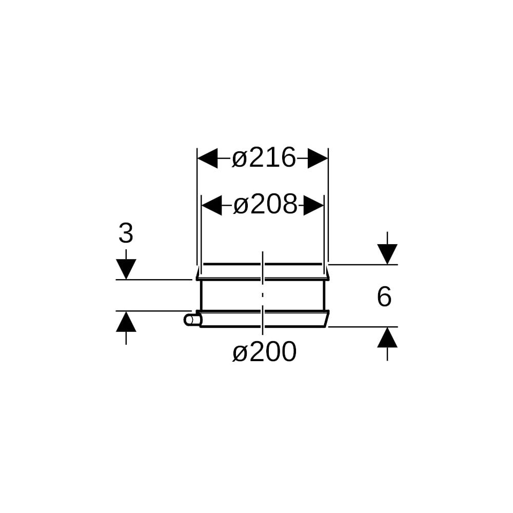 Geberit Elektroschweißband für Fixpunkt Außendurchmesser 200mm, d1 208mm... GEBERIT-370776161 4025416621867 (Abb. 7)