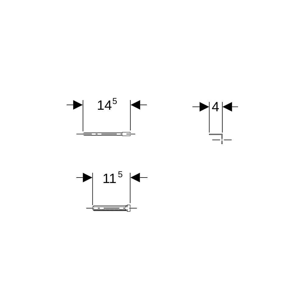 Geberit Verlängerungsset für Delta, Twinline Unterputz-Spülkästen... GEBERIT-240058001 4025416034889 (Abb. 5)