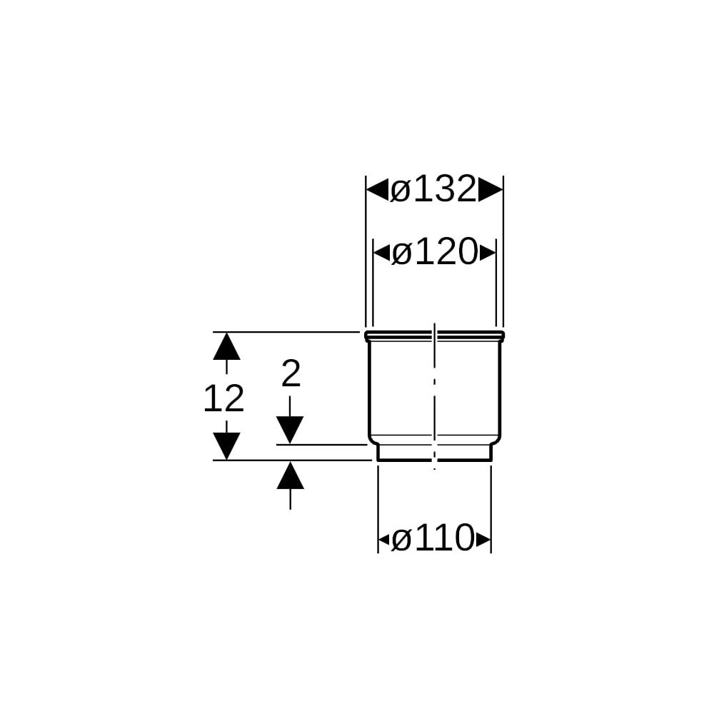 Geberit PE Anschlussmuffe lang, mit Manschette, für Stand-WC Außendurchmesser 110mm... GEBERIT-367868161 4025416032786 (Abb. 5)