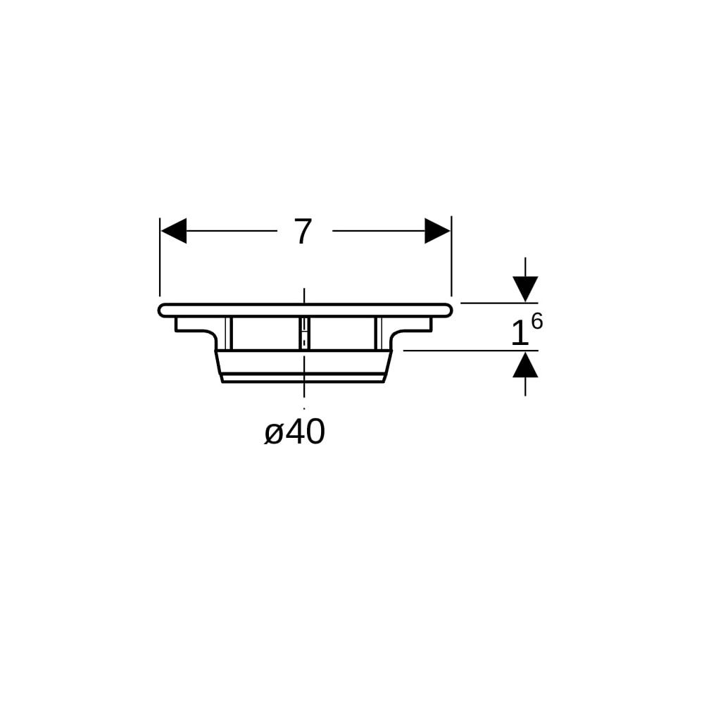 Geberit Ablaufdeckel d 52mm mattverchromt zu Geberit Duschwannenablauf... GEBERIT-150241461 4025416490463 (Abb. 5)