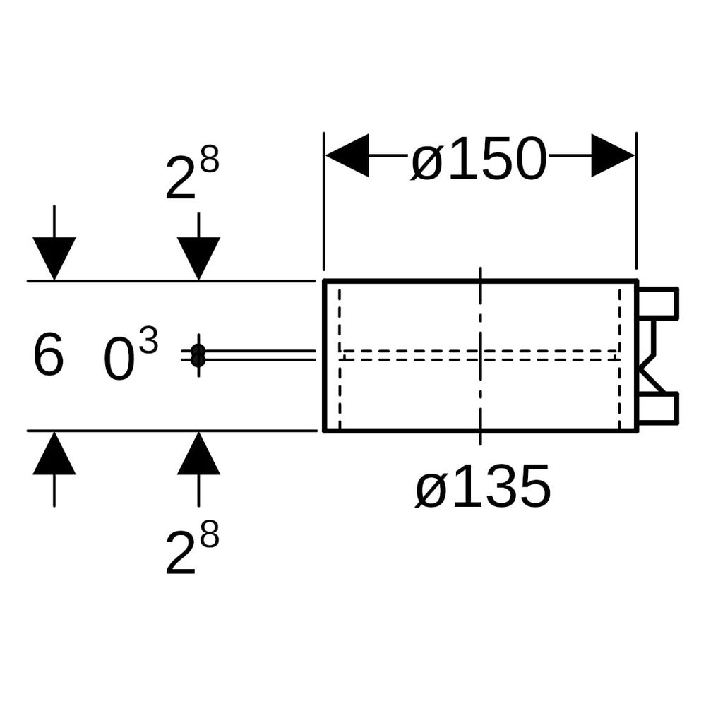 Geberit Elektroschweißmuffe Silent-db20, DN 125, 135mm, PE-HD, Schwarz, 312771161... GEBERIT-312771161 4025416338055 (Abb. 6)
