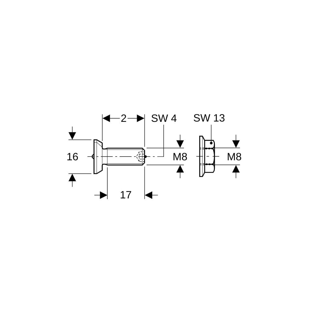 Geberit GIS Drehrastbolzen, 461006001... GEBERIT-461006001 4025416000563 (Abb. 5)