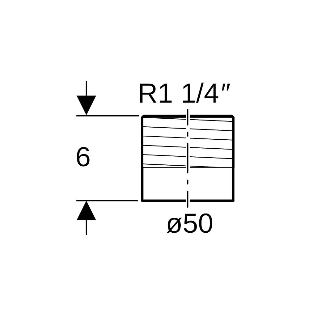 Geberit PE Übergang mit Außengewinde, d 50mm, R 1 1/4"... GEBERIT-361726161 4025416022954 (Abb. 5)
