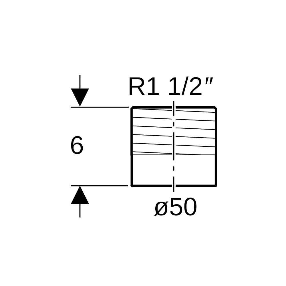 Geberit PE Übergang mit Außengewinde, d 50mm, R 1 1/2"... GEBERIT-361727161 4025416022961 (Abb. 5)