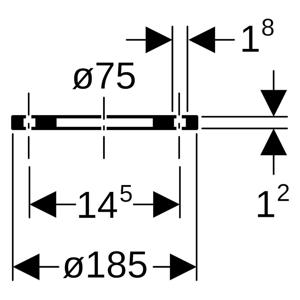 Geberit Losflansch PE, DN 70, 75mm, Stahl, Kunststoffbeschichtet, 365745001... GEBERIT-365745001 4025416027829 (Abb. 6)