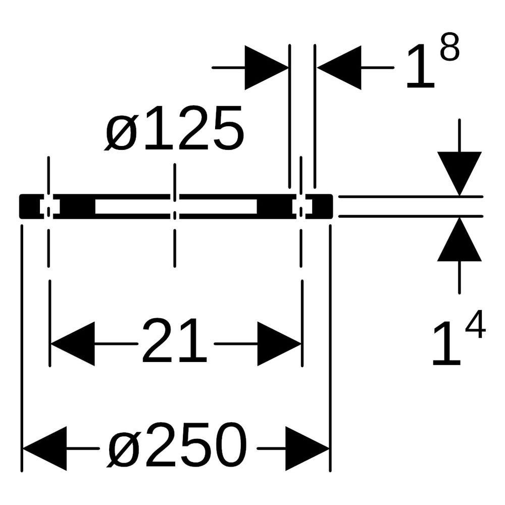 Geberit Losflansch PE, DN 125, Stahl, 125mm, 8 Schraublöcher, 368745001... GEBERIT-368745001 4025416034018 (Abb. 6)