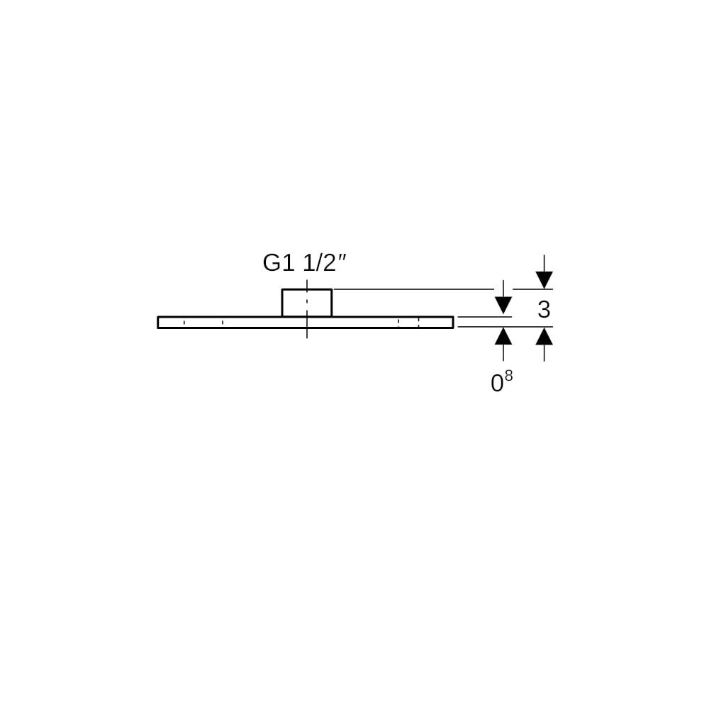 Geberit Grundplatte rechteckig, Zweiloch, mit Gewindemuffe G 1 1/2″... GEBERIT-362869261 4025410646125 (Abb. 7)