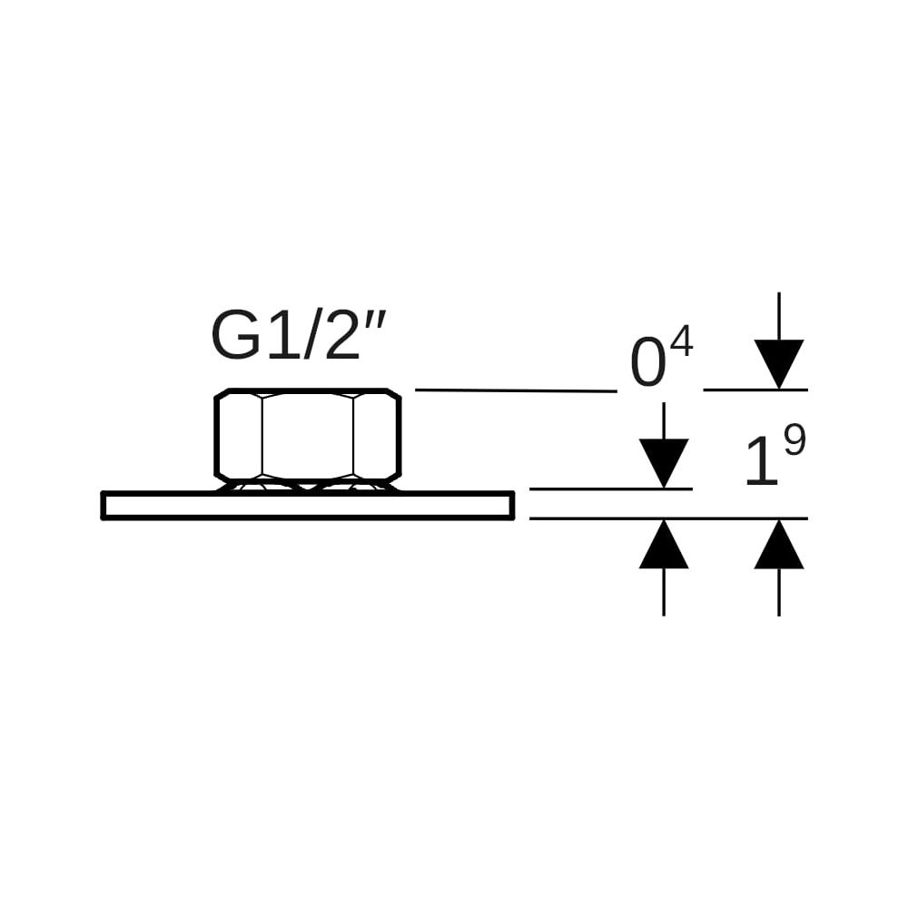 Geberit Grundplatte rund, Dreiloch, G 1/2, 362839261... GEBERIT-362839261 4025416023968 (Abb. 12)