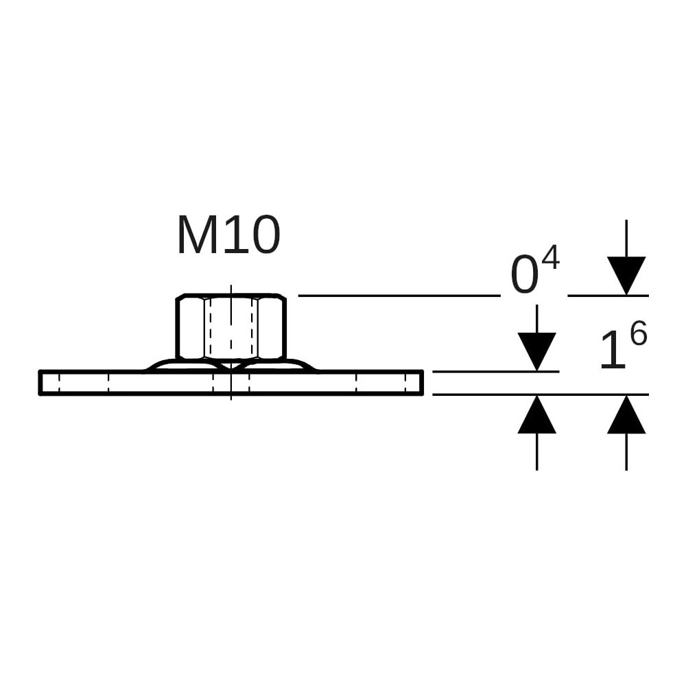 Geberit Grundplatte rund, Dreiloch, M10, Stahl, verzinkt, 362837261... GEBERIT-362837261 4025416023944 (Abb. 12)