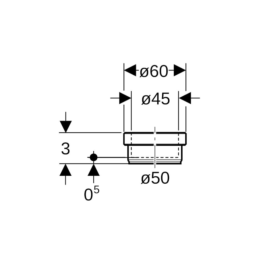 Geberit PE Anschlusssteckmuffe mit Rundschnurring Außendurchmesser 50mm... GEBERIT-361768161 4025416023098 (Abb. 5)