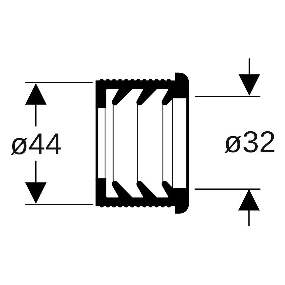 Geberit Manschette für Bidet und Waschtisch, EPDM, DN 50, 32mm, 152682001... GEBERIT-152682001 4025416020660 (Abb. 6)