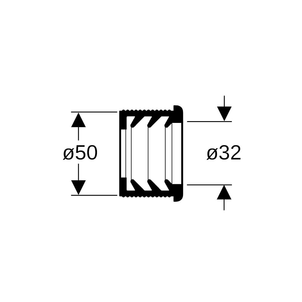 Geberit Manschette, Außendurchmesser 32mm, Innendurchmesser 50mm... GEBERIT-152689001 4025416020714 (Abb. 5)