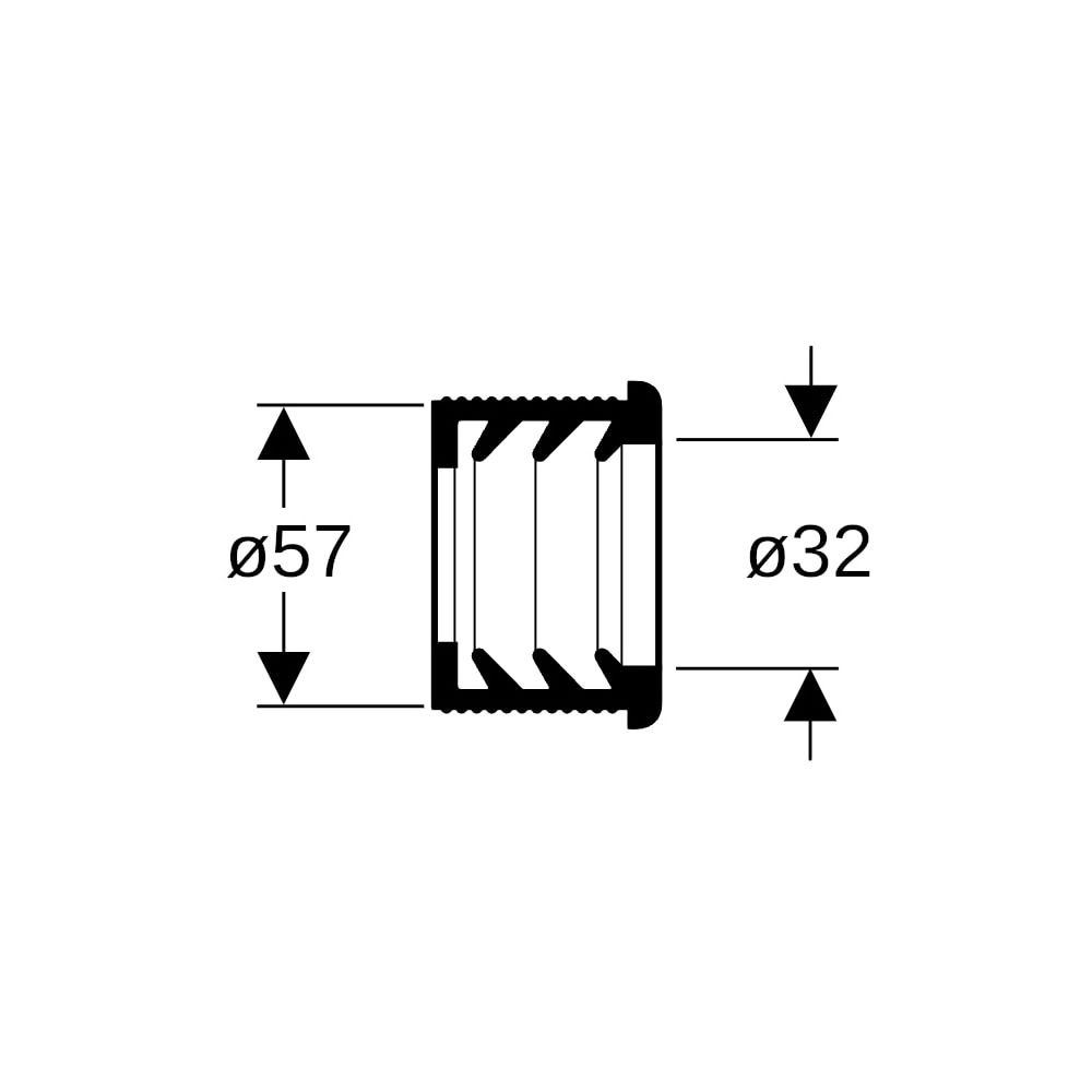 Geberit Manschette, Außendurchmesser 32mm, Innendurchmesser 57mm... GEBERIT-152691001 4025416020738 (Abb. 5)