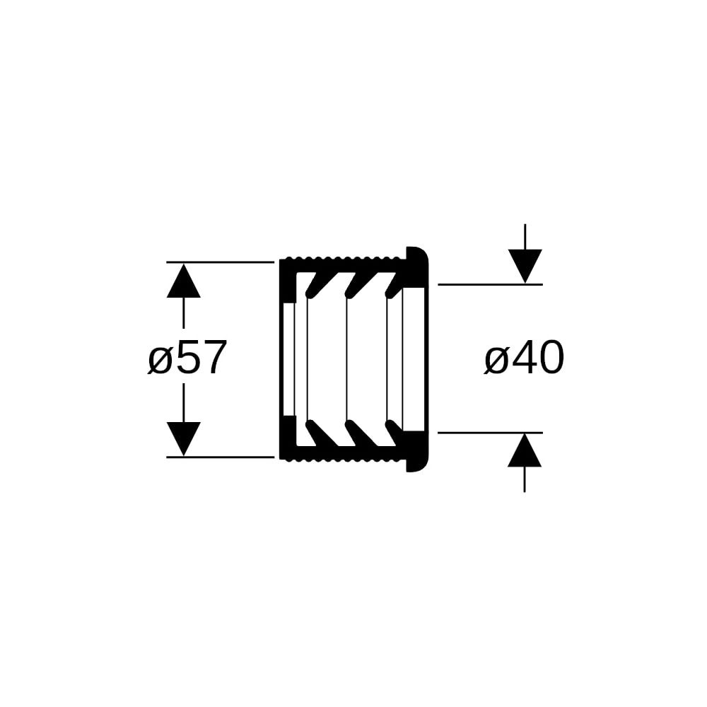 Geberit Manschette, Außendurchmesser 40mm, Innendurchmesser 57mm... GEBERIT-152692001 4025416020745 (Abb. 5)