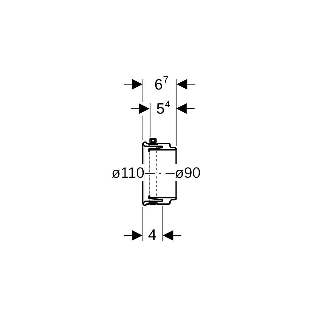 Geberit Übergangsmanschette auf Guss Außendurchmesser 90mm... GEBERIT-367009161 4025416030508 (Abb. 5)