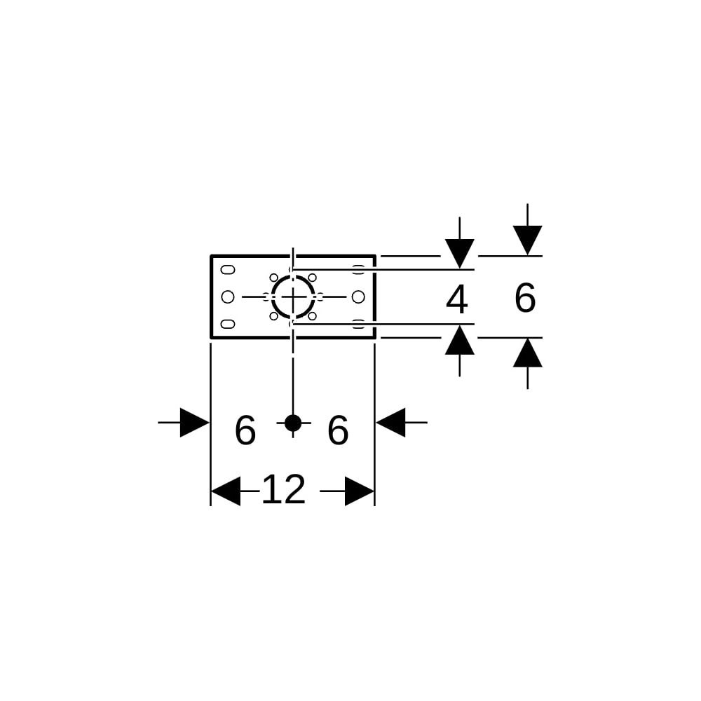 Geberit Montageplatte gerade, einfach 1,0215... GEBERIT-601736001 4025416041832 (Abb. 6)