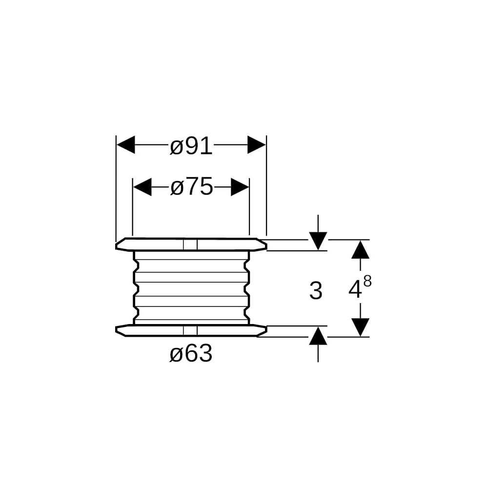 Geberit Rohrschelleneinlegeschale di 63mm, da 75mm... GEBERIT-607702001 4025416126553 (Abb. 7)