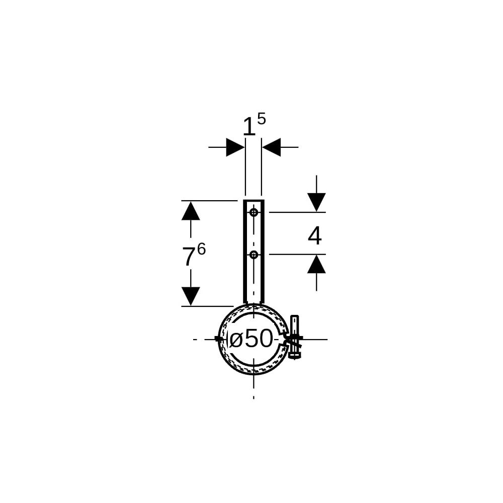 Geberit GIS Rohrschelle d 50mm, 461180001... GEBERIT-461180001 4025416114017 (Abb. 6)