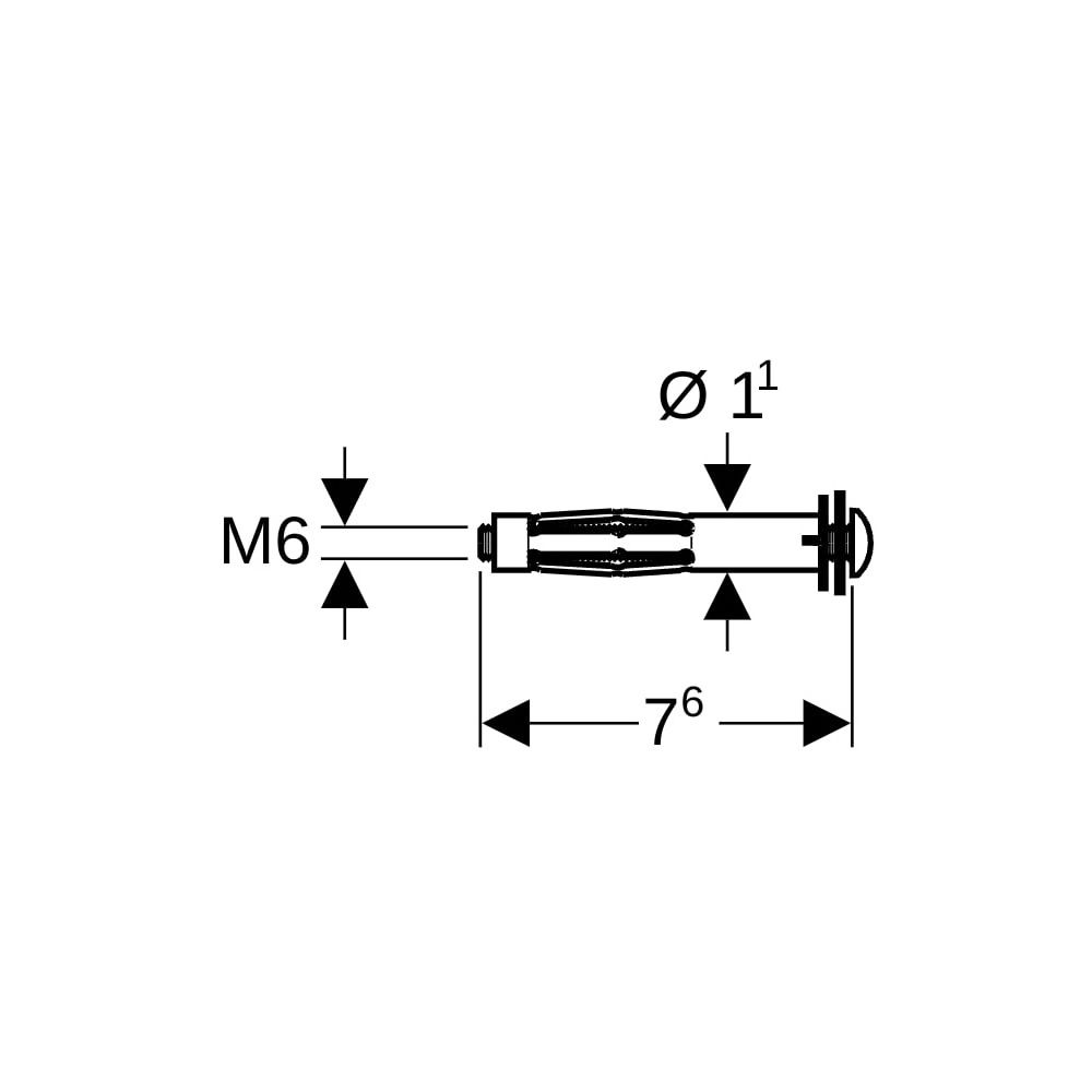 Geberit Hohlraumdübel aus Metall, 465029001... GEBERIT-465029001 4025416041238 (Abb. 5)