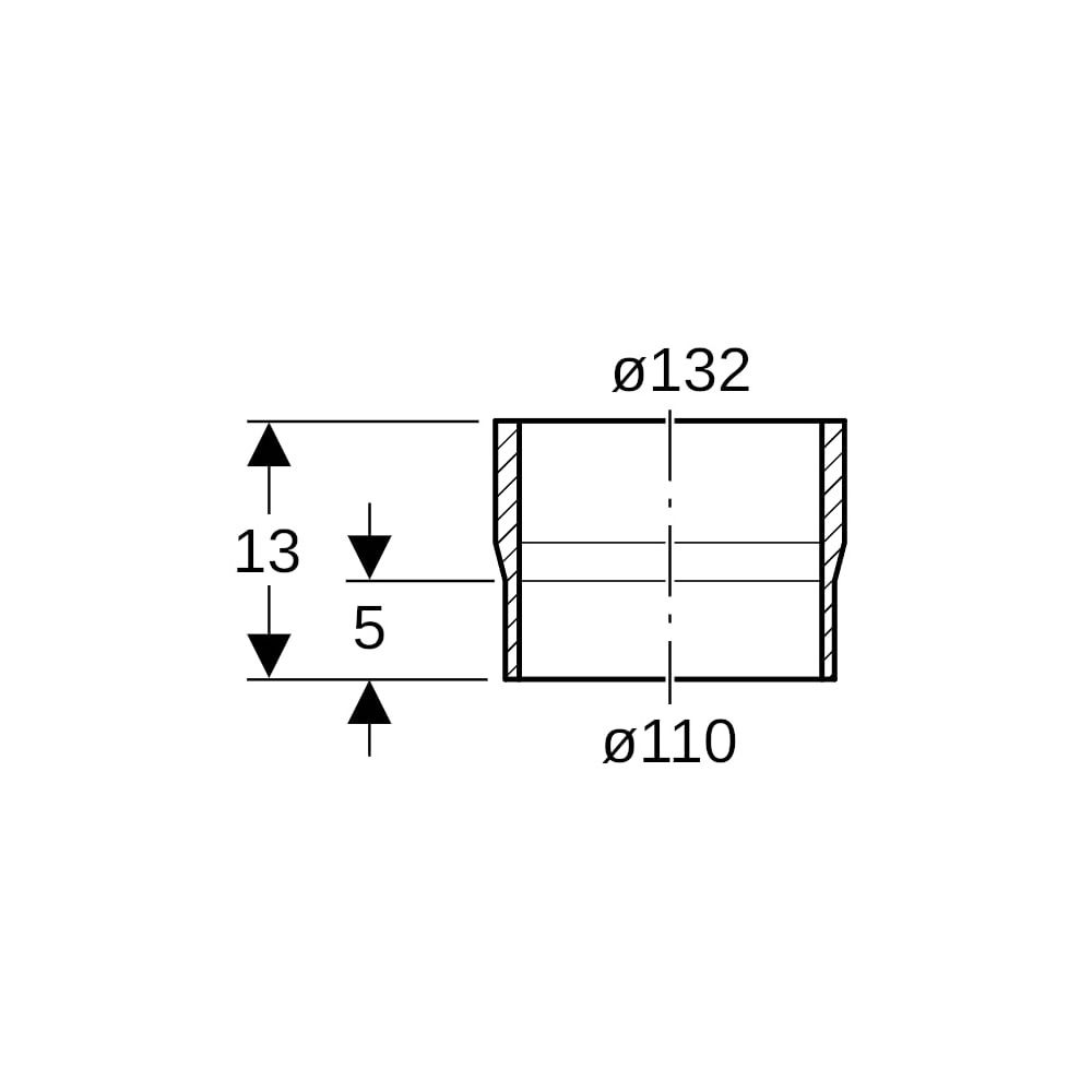 Geberit PE Übergangsstutzen Außendurchmesser 110mm... GEBERIT-359226161 4025416061250 (Abb. 5)