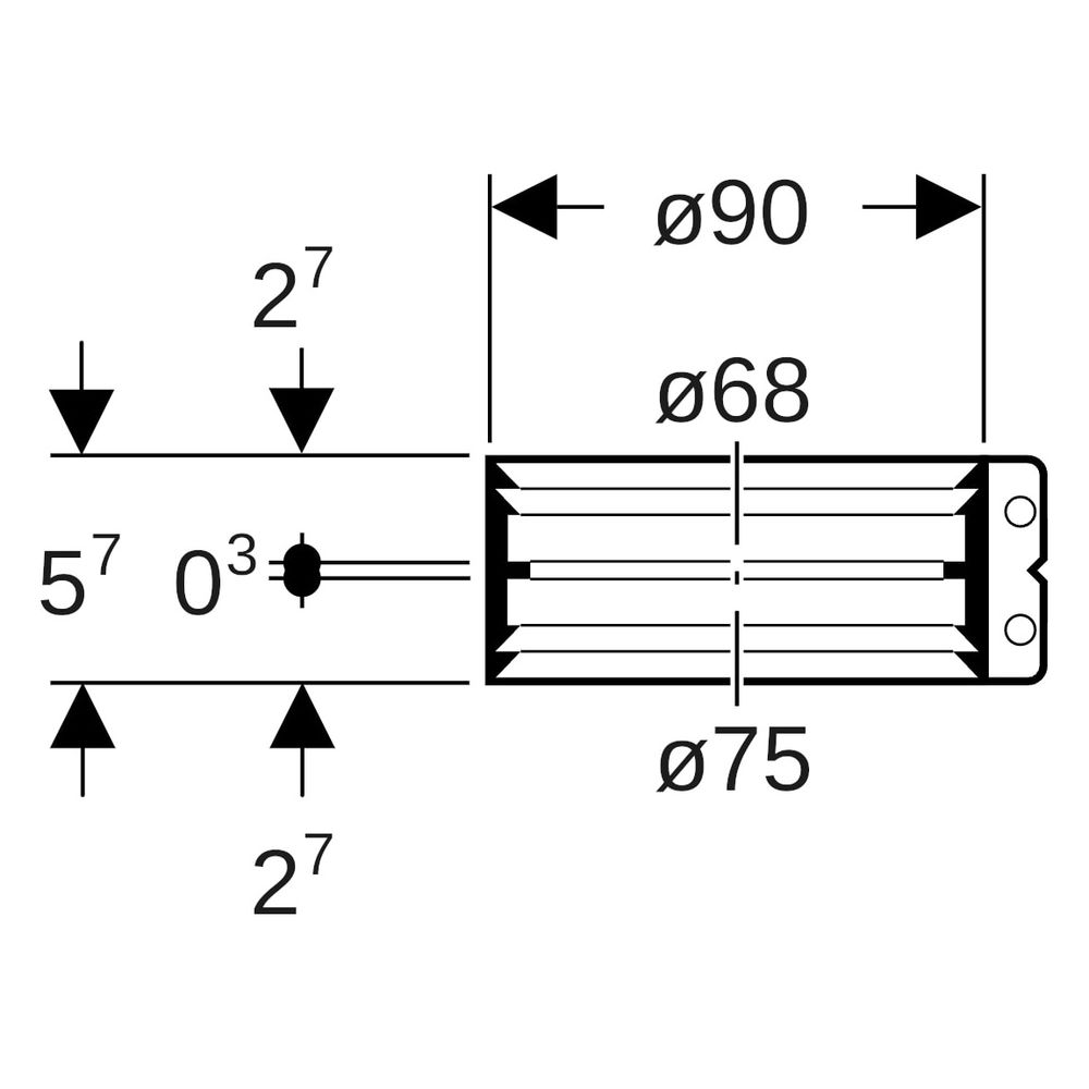 Geberit Übergangsspannverbinder, 75mm, 68mm, Edelstahl, 359432002... GEBERIT-359432002 4025410099662 (Abb. 6)