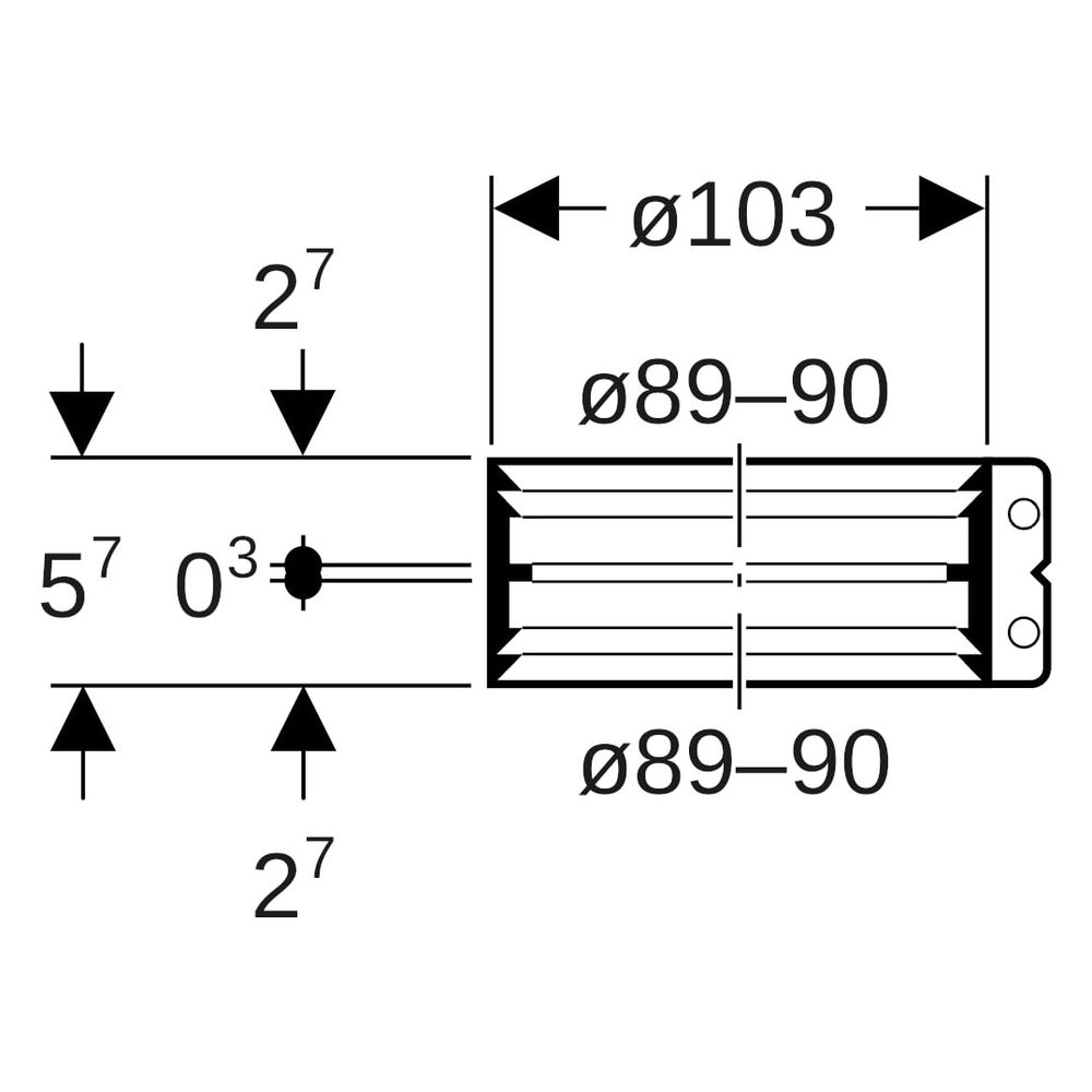 Geberit Übergangsspannverbinder DN 90, 89-90mm x 89-90mm, Edelstahl... GEBERIT-359438002 4025410099846 (Abb. 6)