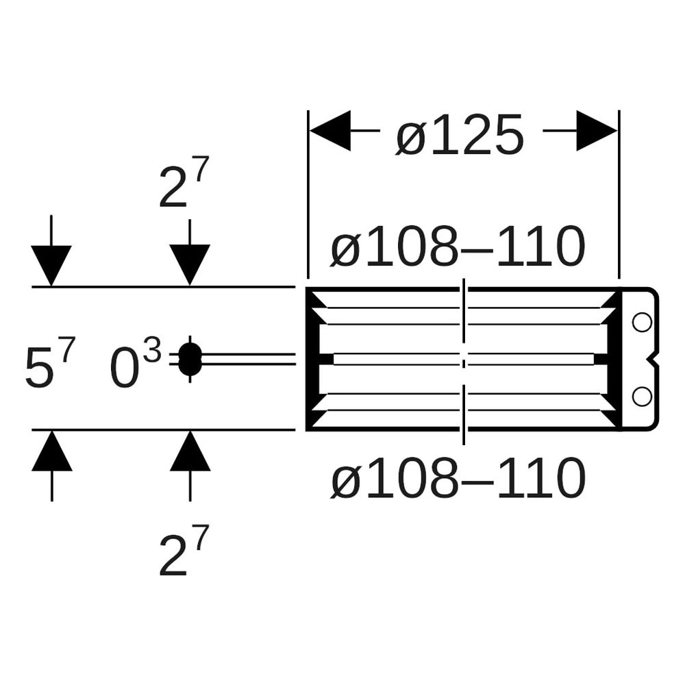 Geberit Übergangsspannverbinder DN 100, 108-110mm x 108-110mm, Edelstahl, 359441002... GEBERIT-359441002 4025410099914 (Abb. 6)