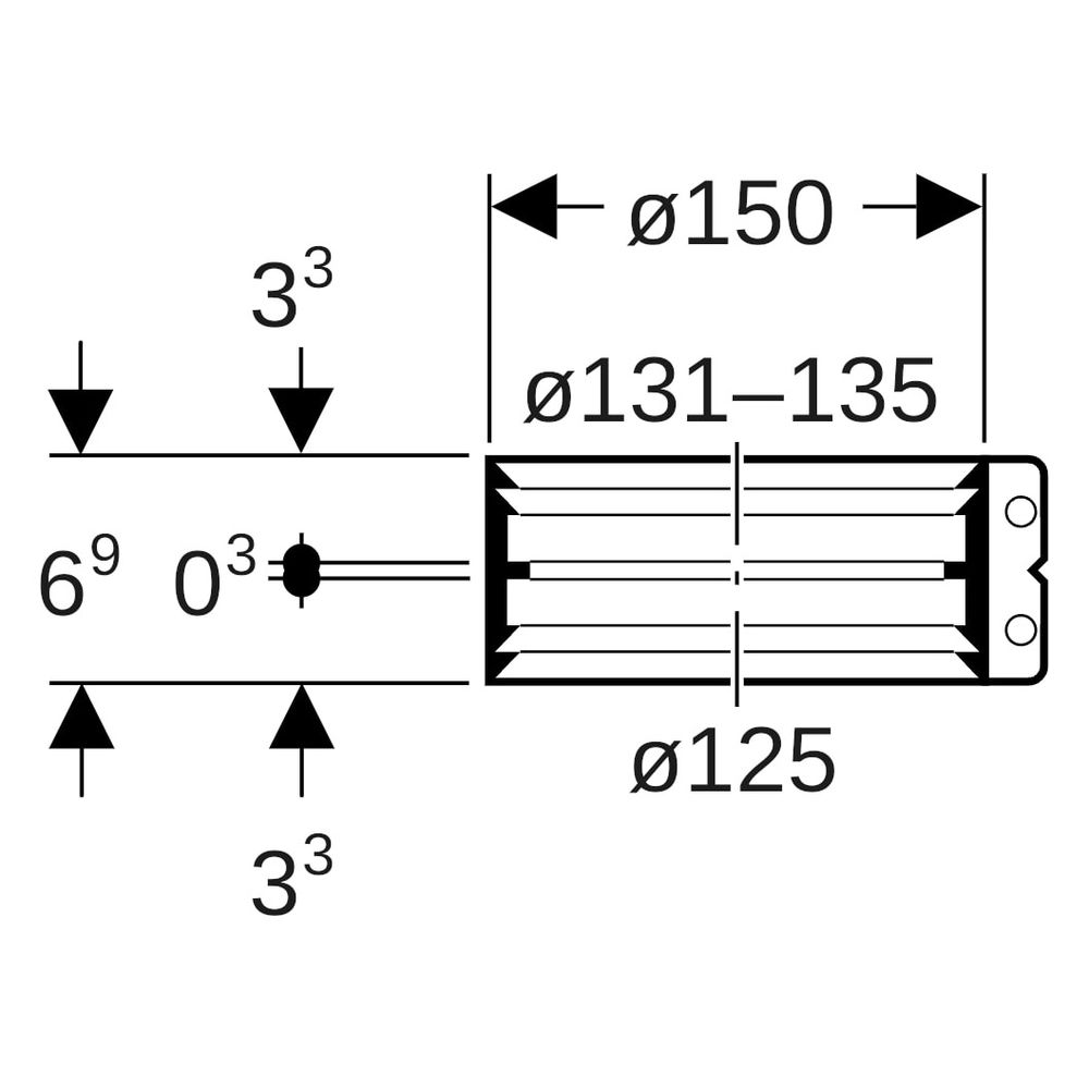 Geberit Übergangsspannverbinder DN 125, 125mm x 131-135mm, Edelstahl... GEBERIT-359444002 4025410099983 (Abb. 6)