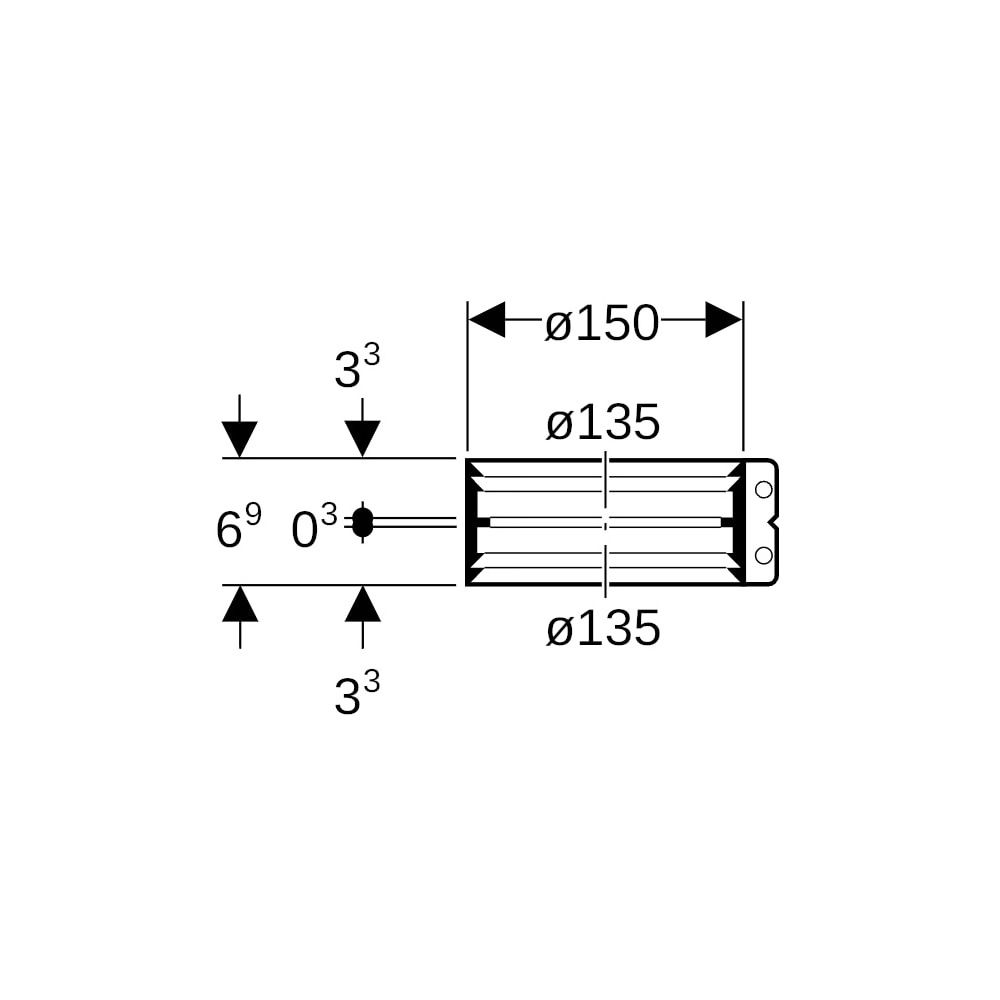 Geberit Übergangsspannverbinder d 135mm, d1 135mm... GEBERIT-359446002 4025410100023 (Abb. 5)