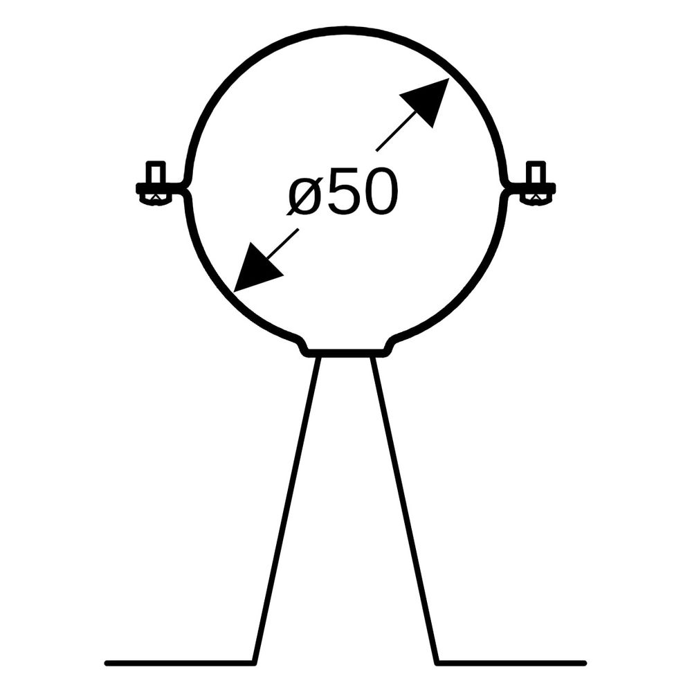 Geberit Rohrschelle mit Spreizstütze, DN 50, Stahl, Zink, 361856001... GEBERIT-361856001 4025416023593 (Abb. 6)