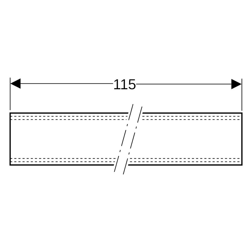 Geberit Gewinderohr, G 1/2", 25mm AD, 1150mm L, Stahl, Verzinkt, 362857261... GEBERIT-362857261 4025416117285 (Abb. 8)