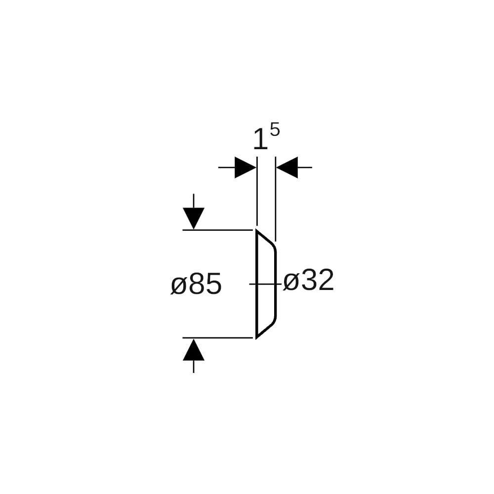 Geberit Wandrosette flach d 32mm Kunststoff, Alpinweiß... GEBERIT-241405111 4025416706380 (Abb. 6)