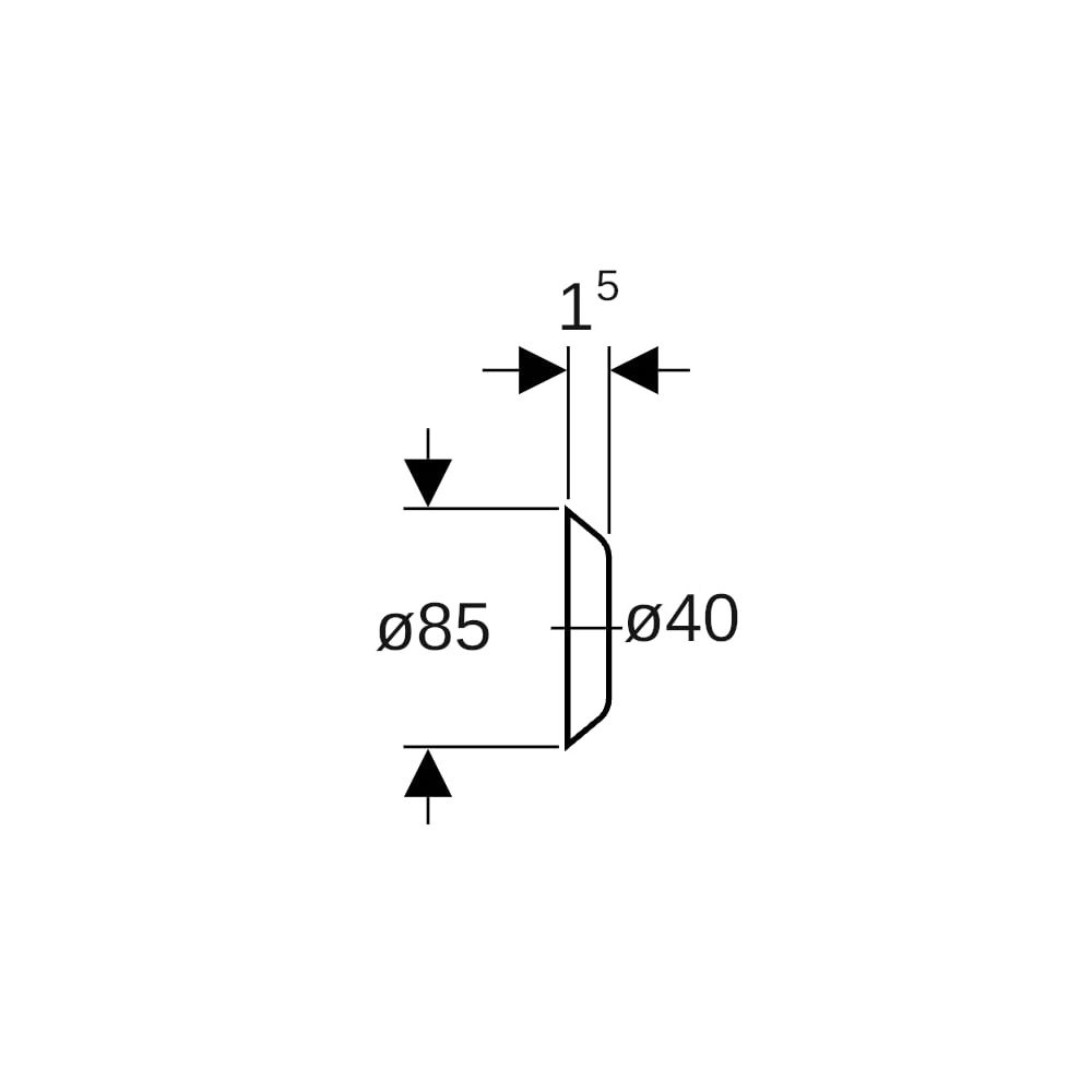 Geberit Wandrosette flach für Abgang, 40mm, Schwarz Matt, 241406141... GEBERIT-241406141 4064746012549 (Abb. 4)