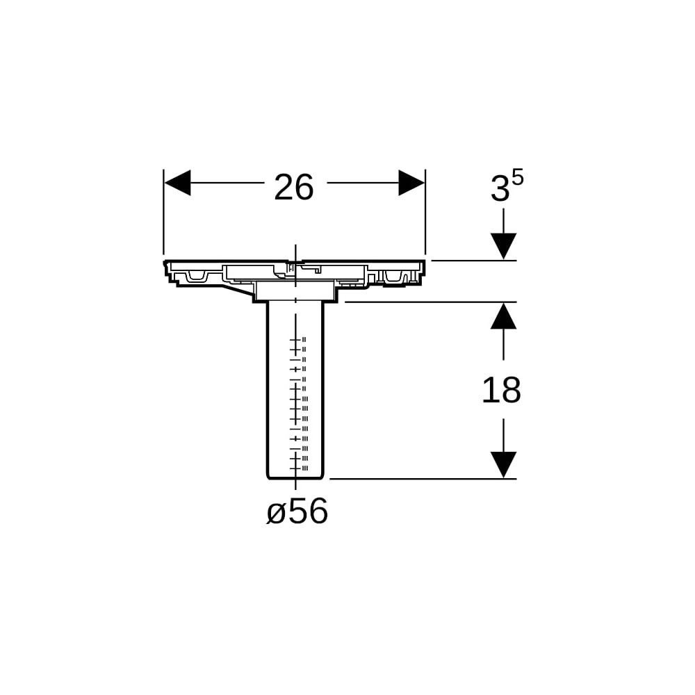 Geberit Grundkörper Außendurchmesser 56mm... GEBERIT-240493161 4025416230441 (Abb. 5)