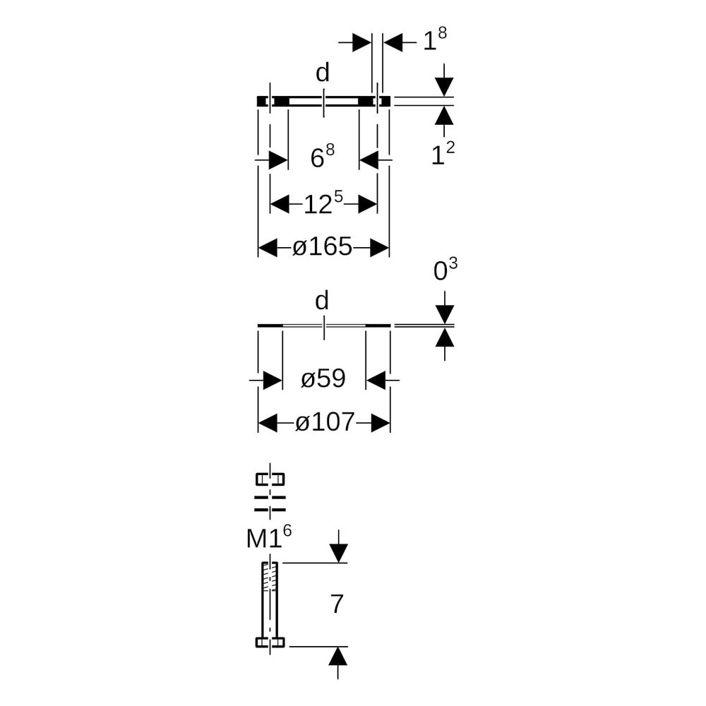 Geberit Flanschset PE, DN 56/60, Stahl, kunststoffbeschichtet, 363746001... GEBERIT-363746001 4025416025245 (Abb. 6)