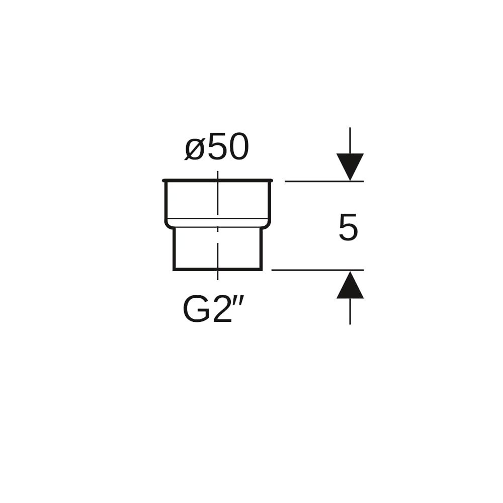 Geberit Löthülse mit Manschette d 50mm G 2"... GEBERIT-159607001 4025416024149 (Abb. 5)