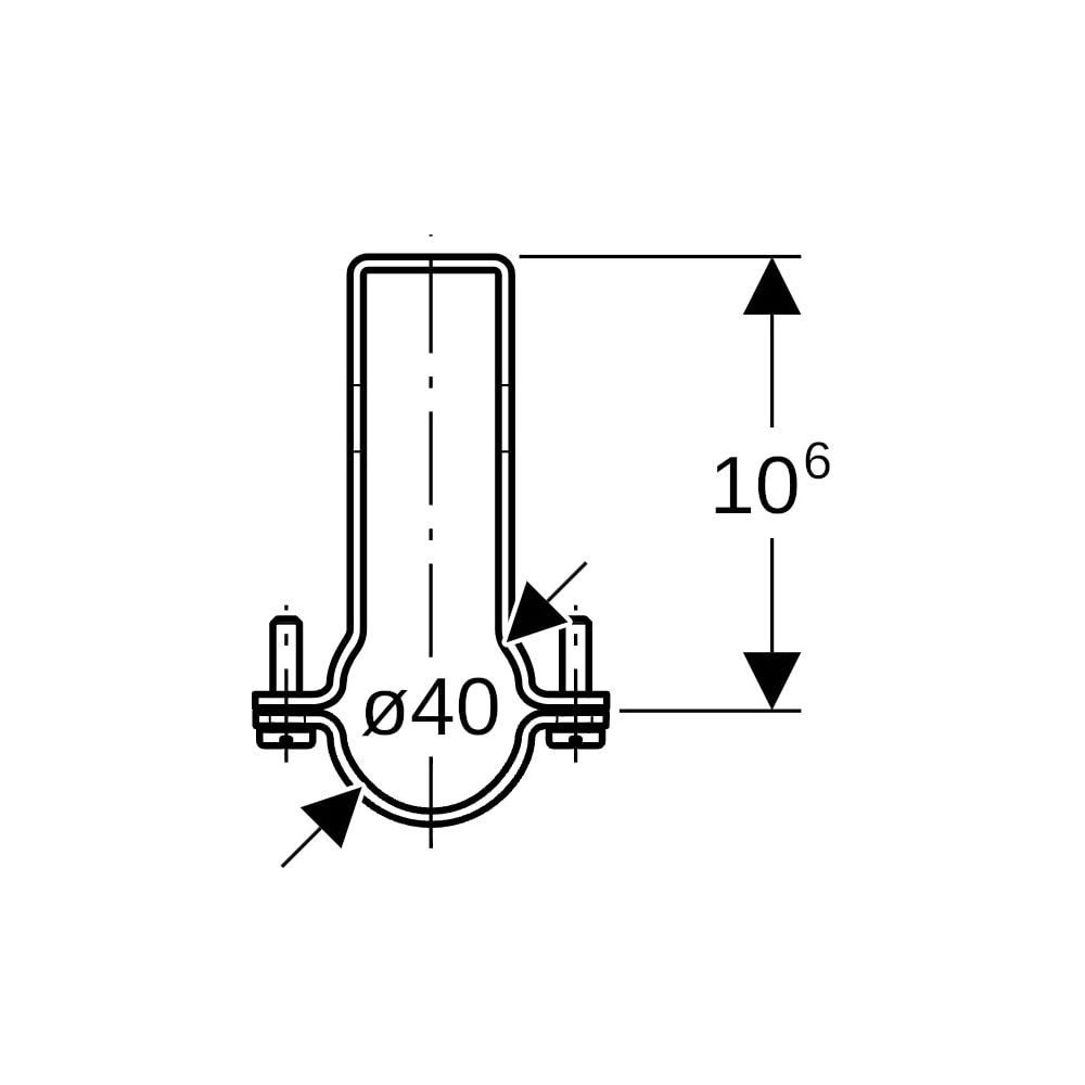 Geberit Pluvia Rohrschelle di 40mm, DN 40... GEBERIT-360861001 4025416022312 (Abb. 5)