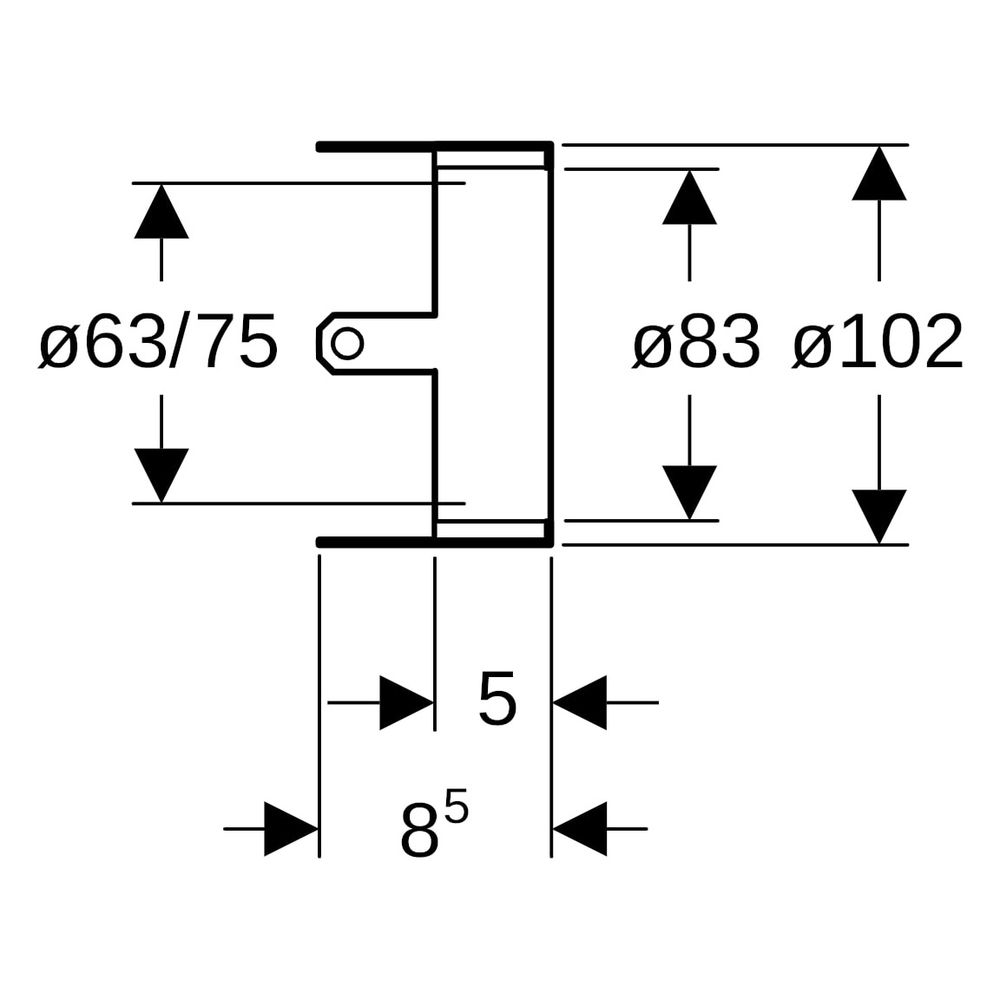 Geberit Rohrschott 90 Plus EN, DN 60/70, 63/75mm, Edelstahl, 348331002... GEBERIT-348331002 4025410906076 (Abb. 7)