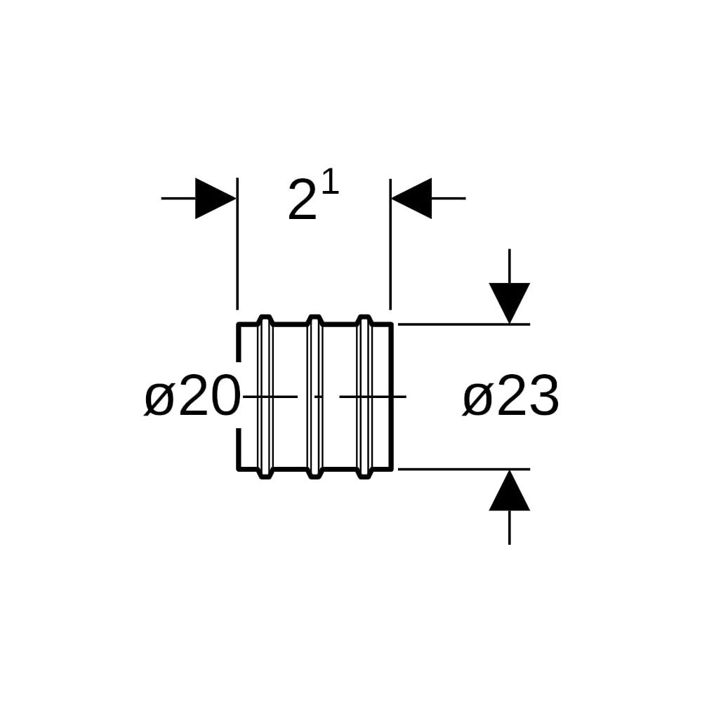 Geberit Mepla Dichtmanschette di 20mm, da 23mm... GEBERIT-602811001 4025416485513 (Abb. 5)