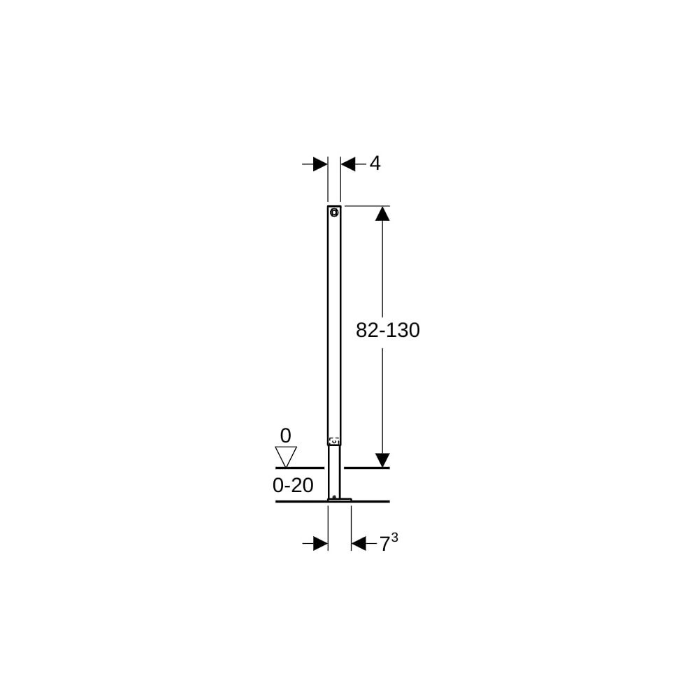 Geberit Duofix Ständer teilhoch, 82-130cm, für Trockenbau... GEBERIT-111825001 4025416445302 (Abb. 7)