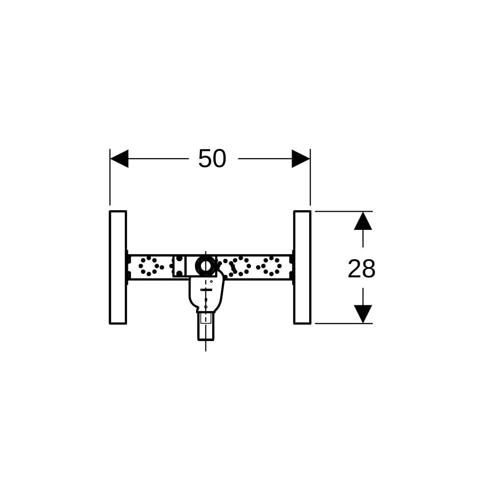 Geberit Duofix Traversenelement für Waschmaschine, Wandarmatur Aufputz, mit UP-Sipho... GEBERIT-111778002 4064746031151 (Abb. 4)