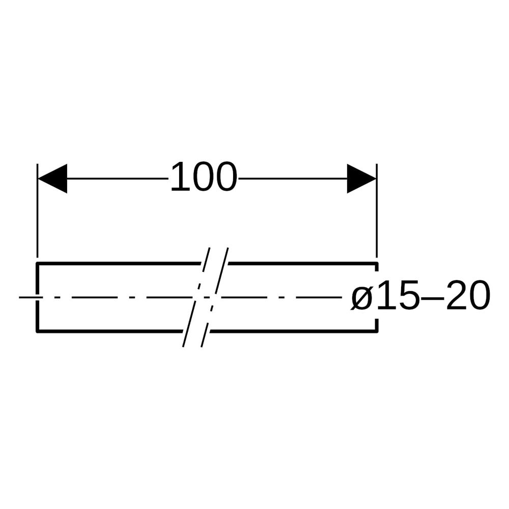 Geberit Rohrhülse geschlitzt PP, di 15–20mm, Reinweiß... GEBERIT-611605BM1 4025416545101 (Abb. 6)